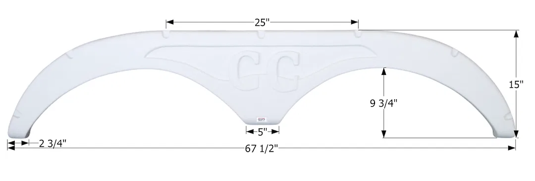 12713 – ICON Fender Skirt, Vehicle Fitment: Various Forest River Cedar Creek Models 67-1/2 Inch Length x 15 Inch Heig...